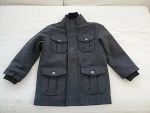 Gap kids boy size XS dark gray wool blend fully lined jacket - Picture 1 of 3