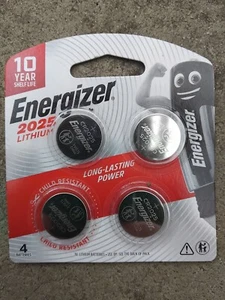 4 x Energizer 2025 Coin Lithium Battery (1 x 4 Pack) - Brand New! Free Postage! - Picture 1 of 1