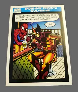1990 Marvel Universe SPIDER-MAN PRESENT: WOLVERINE scheda fumetto 160 centrata - Foto 1 di 11