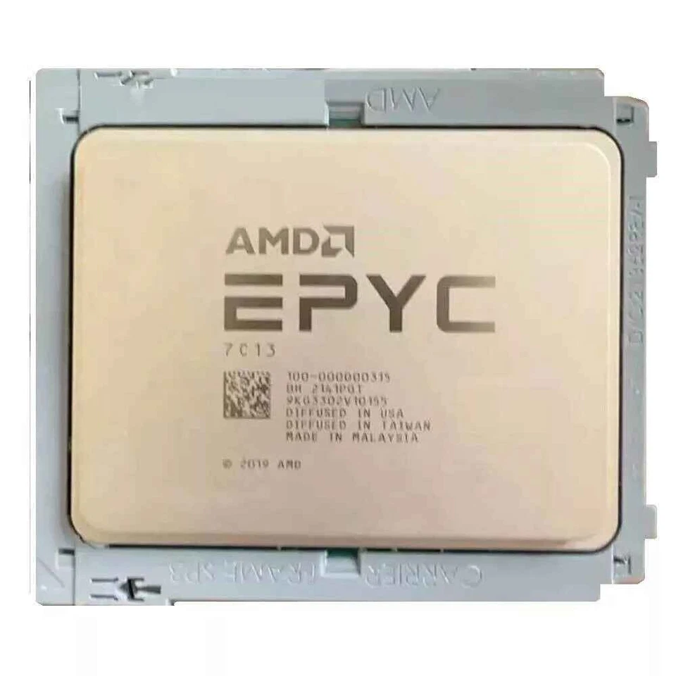 AMD EPYC 7C13 64C 2GHz 3.7GHz 256MB Socket SP3 2P 280W Same as EPYC 7763 - Image 1 of 1
