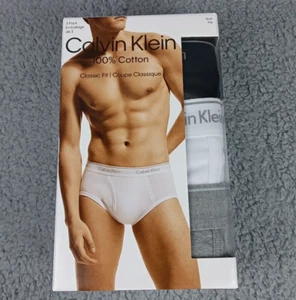 NWT Calvin Klein Men's XXL Classic Fit 100% Cotton Brief Slip 3 Pack Underwear - Picture 1 of 9