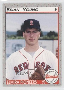 1990 Bill Pucko Elmira Pioneers Brian Young #24