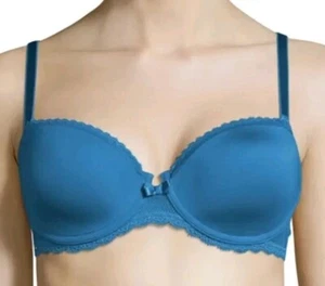 Sujetador Camiseta Chantelle Parisian Demi 1476 Océano Índico Talla 34DD - Imagen 1 de 2