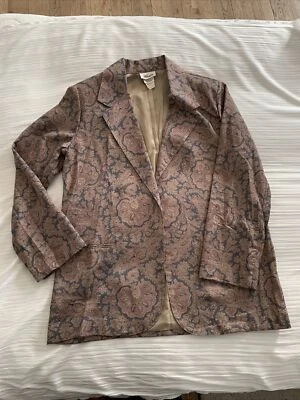 Nueva Chaqueta Blazer WORTHINGTON Vintage Cachemira Floral Talla 12 Hombreras BOLSILLOS Foto 1 de 4