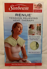 Sunbeam Renue Heat Therapy Neck and Shoulder Heating Pad Shoulder Wrap, Green.