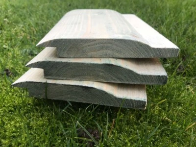 Delivered 19x125 Treated Overlap shiplap/LOGLAP DIY timber wooden shed cladding - Image 1 of 4
