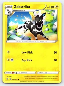 Tarjeta Pokémon Zebstrika 054/185 poco común de voltaje vívido - casi nueva - Imagen 1 de 5