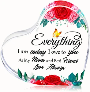 Gifts for Mom Mothers Day Gift from Daughter Son Husband Paperweight Desk Tablet - Picture 1 of 7