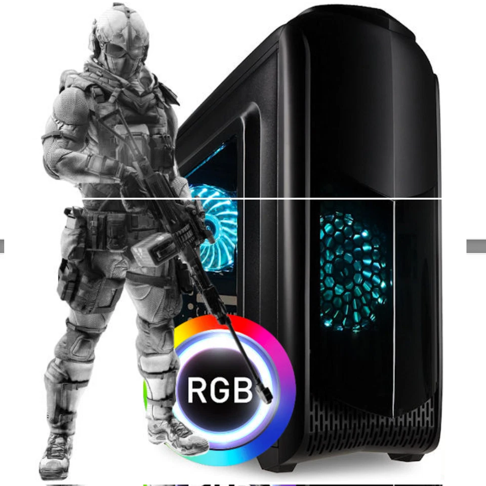 PC Intel Core i7 8700 6x 4.6 GHz GeForce GTX 1050 TI4TB SSD HDD Windows - Bild 1 von 4