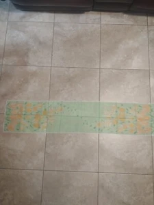 Vintage Vera Mod Scarf Green W/ Flowers Rectangle Made in Japan Polyester  - Picture 1 of 4