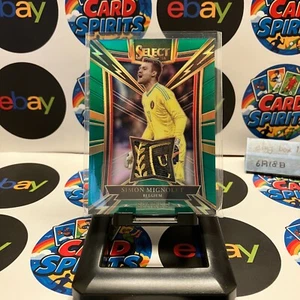 2017 Panini Select Simon Mignolet 4/5 Emblem Logo Patch Green Prizm Card - Picture 1 of 2