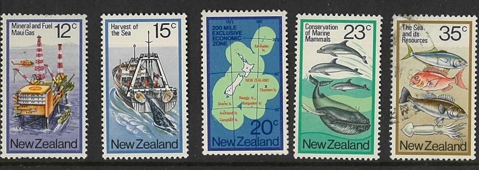 1978 NZ Marine Economic Resources Last Mostly MNH Full Set of 5x Stamp issues — 第 1/1 张图片