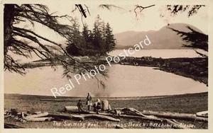 RPPC Tongass Beach Ketchikan Alaska Natural Swimming Pool Real Photo Postcard - Picture 1 of 5