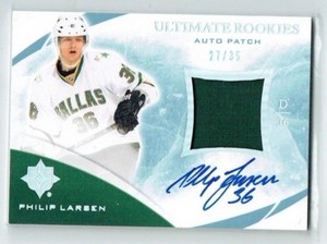 10-11 UD Upper Deck Ultimate Rookies  Philip Larsen  /35  Patch  Auto