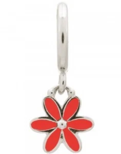 Endless Jewelry Charm Red Enamel Flower Drop Sterling Silver 925 #43269-5 - Picture 1 of 1