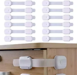 8 Child Locks For Kitchen Cupboards + 4 Free Corner Protectors - Picture 1 of 4