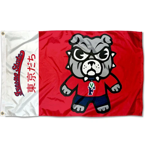 Fresno State Bulldogs Kawaii Tokyodachi Mascot 3x5 Banner Flag Cover