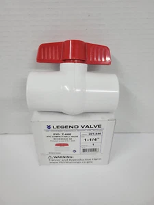 LEGEND VALVE -  1-1/4" PVC Ball Valve Threaded NSF Sch 40 -  #201-446 - Picture 1 of 3