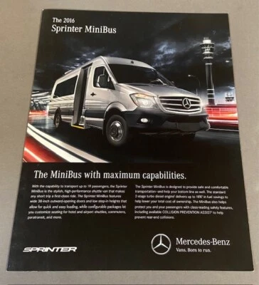 2016 Mercedes Benz Sprinter Cargo Van Original Car Sales Brochure Folder - Image 1 of 3