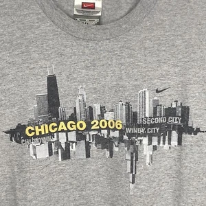Nike T-Shirt Mens XL RunChi Just Do It Long Sleeve Gray Chicago 2006 - Picture 1 of 12