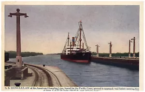 SS Honolulan Territorio delle Hawaii American Hawaiiin Line Dock Port nave a vapore B619 - Foto 1 di 2