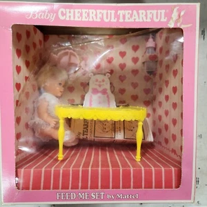 Mattel 1966 Baby Cheerful Tearful Feed Me Muñeca Set Nuevo Sh - Imagen 1 de 10