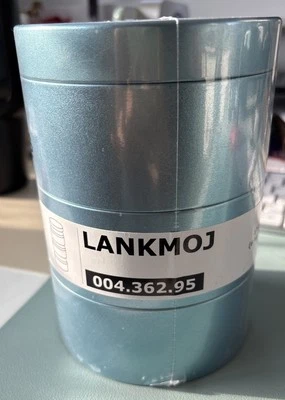 Caja de lata de metal azul apilable Ikea Lankmoj NUEVA sellada 004.362.95 Foto 1 de 2