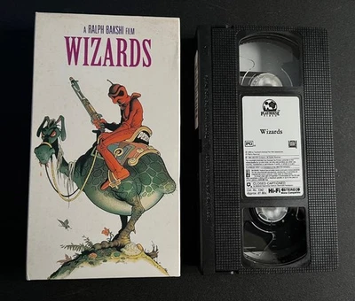 WIZARDS VHS 1977 Ralph Bakshi  Fox Video 1993 Rare Movie Animated Fantasy - Image 1 of 4