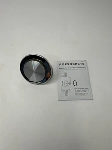 PopSockets MagSafe Round Kick-Out PopGrip Téléphone Poignée & Support Anneau Alun Argent - Photo 1/13