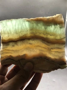 385g Lastra di Calcite Caraibica Blu Cristallo Guarigione Energia Pietra Meditazione Decorazione - Foto 1 di 22