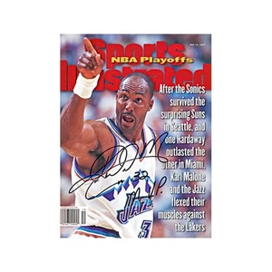 Karl Malone Utah Jazz Autographed Signed May 1997 Sports Illustrated (JSA COA) - Picture 1 of 3