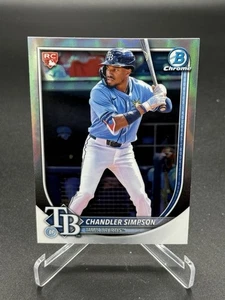 2025 Bowman Chrome Chandler Simpson Red Rookie Refractor RC - Bild 1 von 2