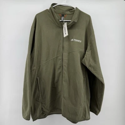 Adidas Terrex Men’s Fleece Jacket Green 2XL - Image 1 of 4
