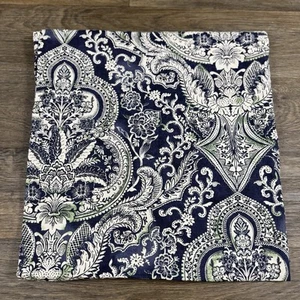 Ralph Lauren Blue Green White Fabric Shower Curtain 68x68 Cotton Paisley Flowers - Picture 1 of 4