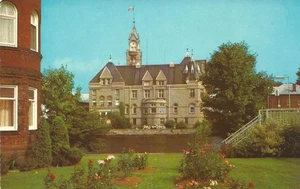 Vintage Postcard Town Hall Carleton Place Ontario Canada Mississippi River - Picture 1 of 2