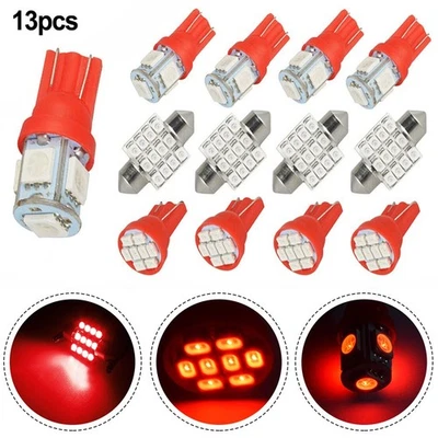 LED Lights Quality. Red * 13pcs And Plate Brand Bulbs Car Dome Interior - Image 1 of 4