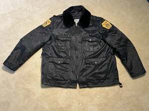 Blauer Police Heavy Jacket 52XL W/ Fur Collar Removable Lining W/ Patches (Read) - Picture 1 of 24