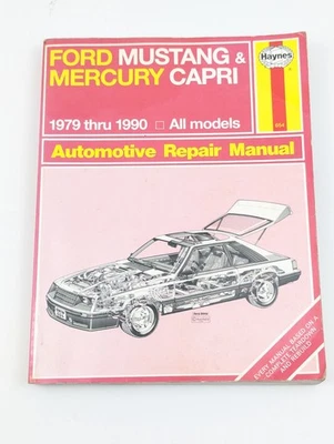 Haynes Repair Manual Ford Mustang & Mercury Capri 1979-1990 Automotive Book - Image 1 of 4
