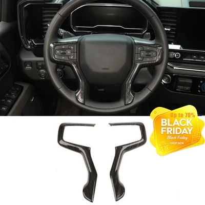 Cubierta interior del volante para Chevrolet Silverado 1500 19-25 madera negra Foto 1 de 4