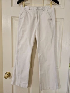 Pantalones deportivos Geoffrey Beene para mujer marfil elástico de mezclilla tiro medio talla 4 - Imagen 1 de 15