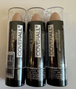 3 X Wet N Wild Coverall Coverstick Concealer #801 Light - Sealed - Picture 1 of 2