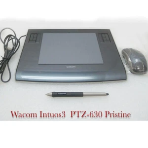 Wacom INTUOS3 6x8 MEDIUM PTZ-630 TABLET Wireless Grip pen Wireless Mouse  - Picture 1 of 2