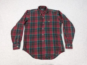 Ralph Lauren Polo Shirt Boys 20 Red Plaid Flannel Outdoors Camping Preppy Pony - Picture 1 of 9