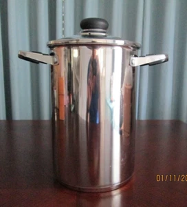 Oneida Immaculate Tall 18/10 Stainless Steel Asparagus Steamer Pot Mesh Strainer - Picture 1 of 9