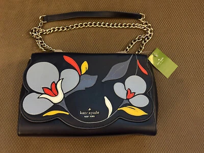 NUEVO Bolso Blazer Kate Spade Briar Lane Floral Edredón Emelyn Cuero Azul $459 Foto 1 de 4