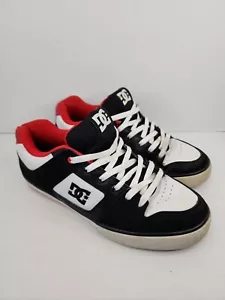 DC Pure Shoes Skateboarding Sneakers Black White Red 300660 US Men Size 11.5 - Picture 1 of 12