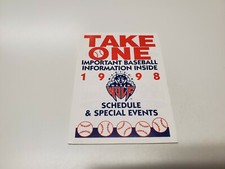 RS20 Madison Black Wolf 1998 Minor Baseball Pocket Schedule - Budweiser