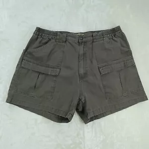 Cabelas CargoShorts Men's 40 Brown Outdoors Elastic Waist Hiking Canvas Utlitly - Picture 1 of 20