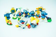 Peyo Schleich lot of 9 value pack of 1980's vintage Toy PVC Smurf Figures