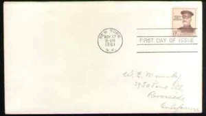 US. 1042A. 8c. John J. Pershing, Liberty Issue. FDC. 1961 -4 - Picture 1 of 1